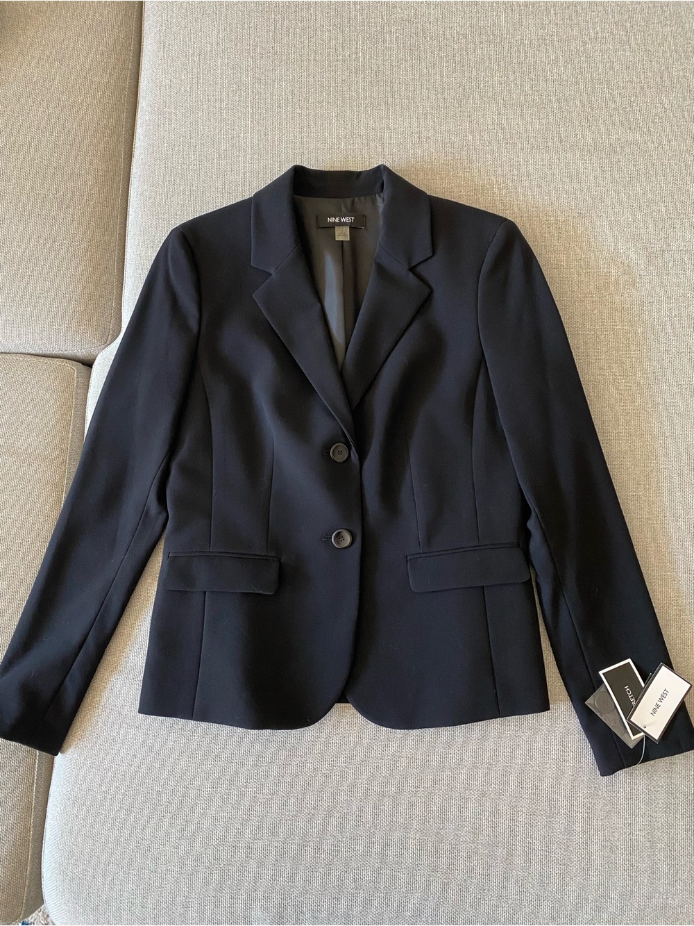 NWT Nine West Black Tailored Blazer - Classic Two-Button Jacket